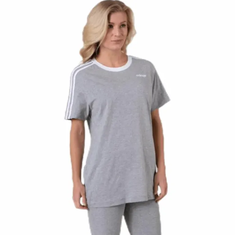 3 Stripes Essential Boyfriend Tee Medium Grey Heather