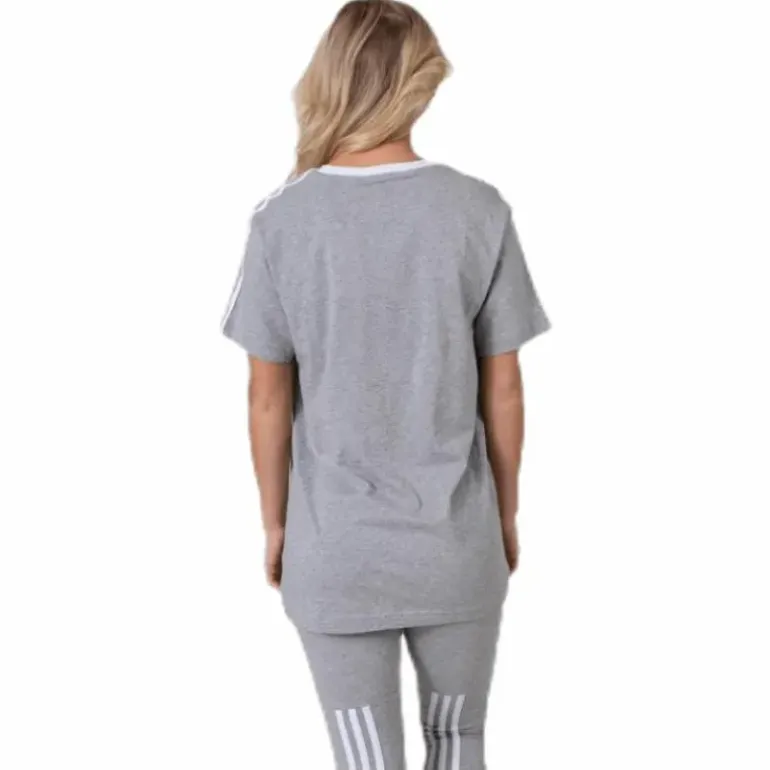 3 Stripes Essential Boyfriend Tee Medium Grey Heather