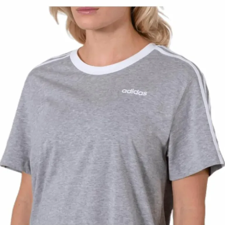 3 Stripes Essential Boyfriend Tee Medium Grey Heather