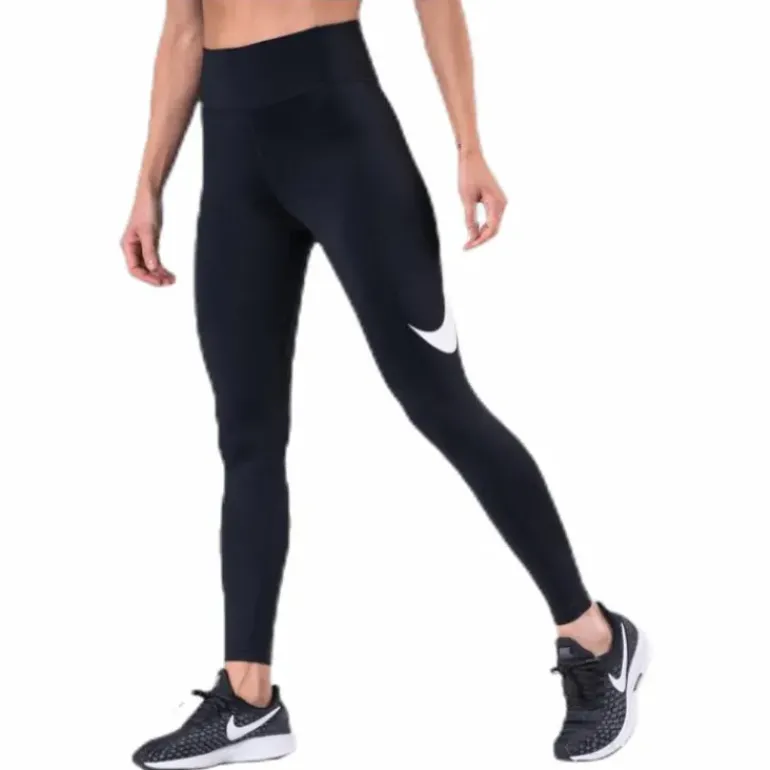 7/8 Swoosh Run Tight Black