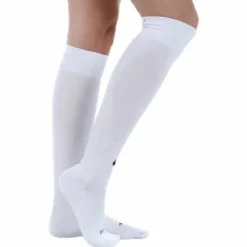 Academy Over-The-Calf Football Socks Over-The-Calf Soccer Socks WHITE/BLACK