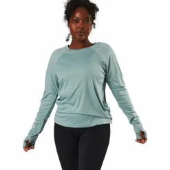Active Logo Long Sleeve Silver Blue