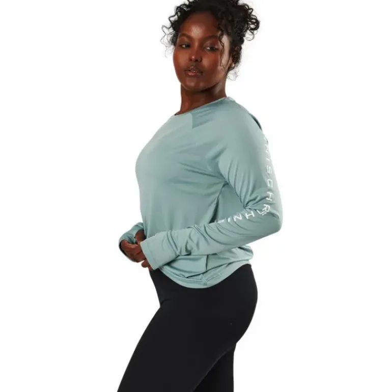 Active Logo Long Sleeve Silver Blue