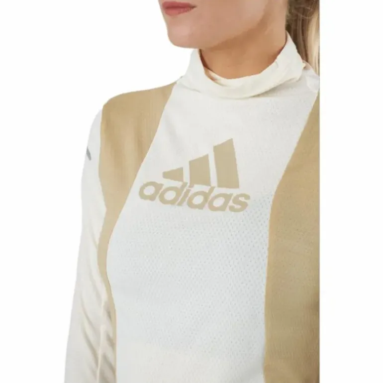 Adidas Blocked Longsleeve Tee Women Wonder White / Beige Tone