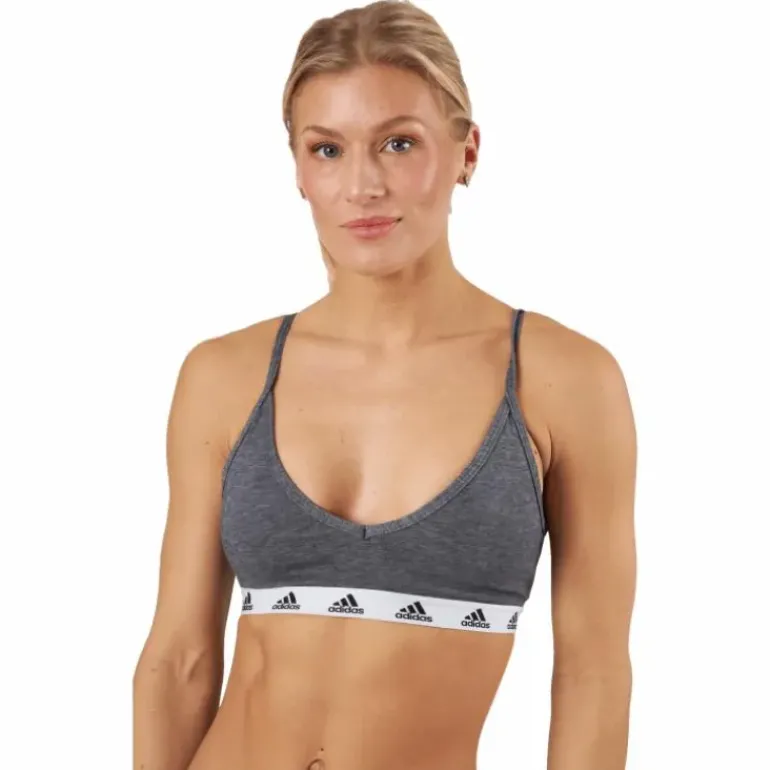 adidas Purebare Light-Support Bra Dark Grey Heather