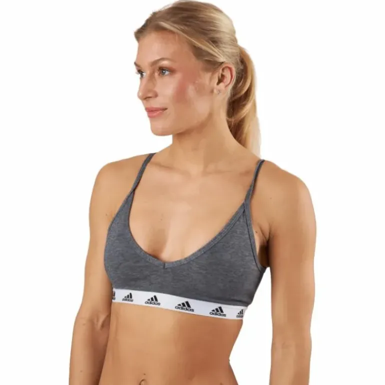 adidas Purebare Light-Support Bra Dark Grey Heather
