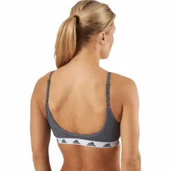 adidas Purebare Light-Support Bra Dark Grey Heather
