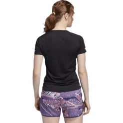 Adidas Run 3 Stripes Tee Women Black