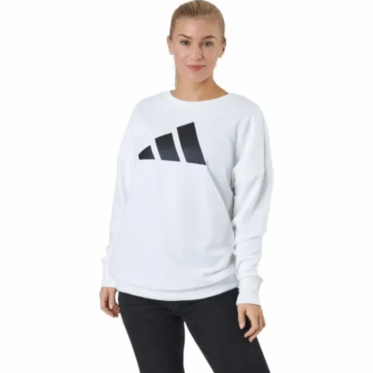 Adidas Sportswear Three Bar Sweatshirt White