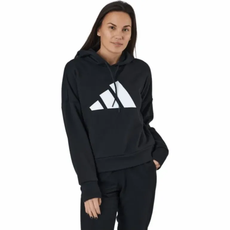 Adidas Sportswear Three Bar Hoodie Black