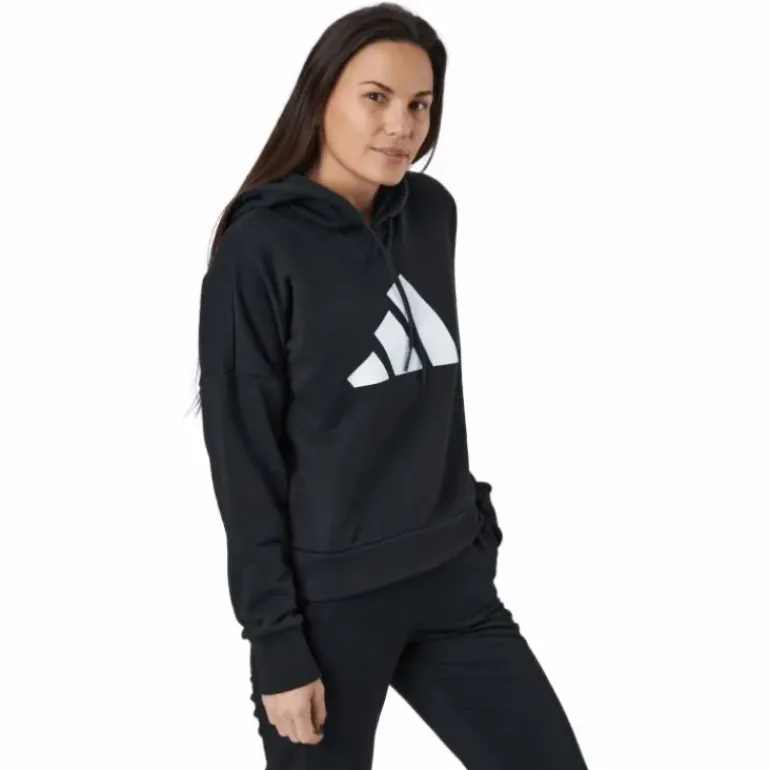Adidas Sportswear Three Bar Hoodie Black