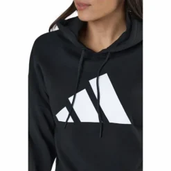 Adidas Sportswear Three Bar Hoodie Black