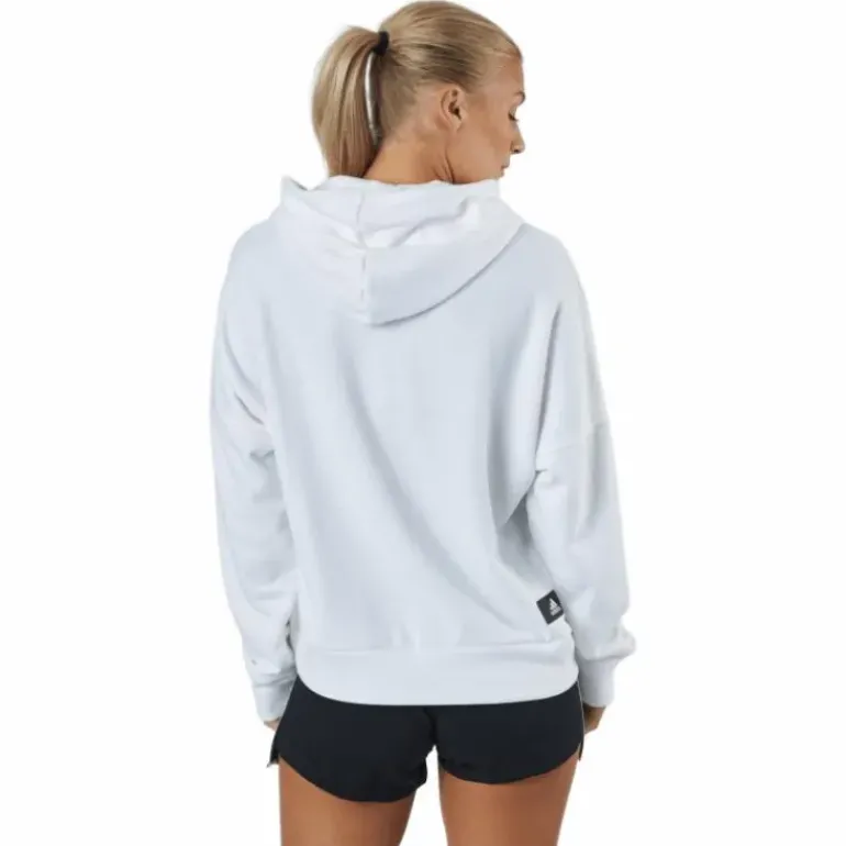Adidas Sportswear Three Bar Hoodie White