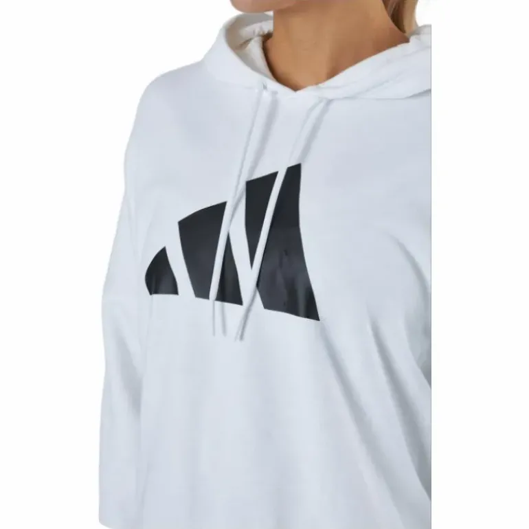 Adidas Sportswear Three Bar Hoodie White