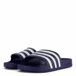 Adilette Aqua Slides Dark Blue / Cloud White / Dark Blue