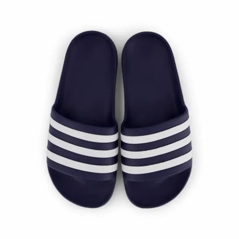 Adilette Aqua Slides Dark Blue / Cloud White / Dark Blue