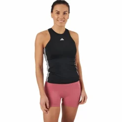 AEROREADY Train Essentials Regular 3-Stripes Tank Top Black / White