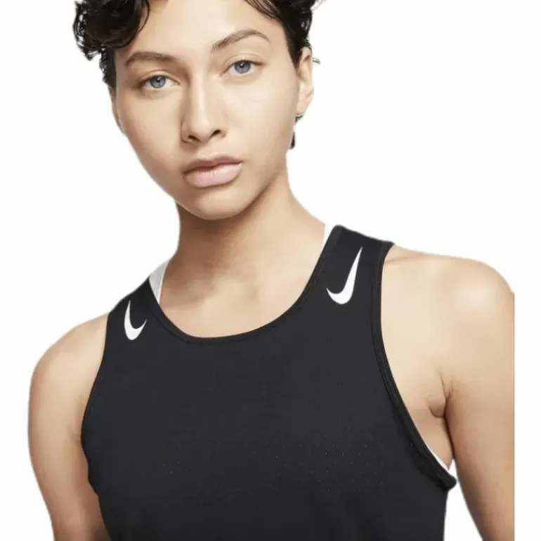 AeroSwift Running Singlet White/Black