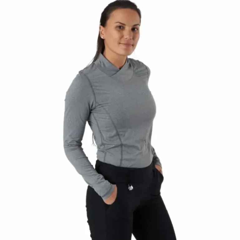 Agnes Ls Mock Neck Granite