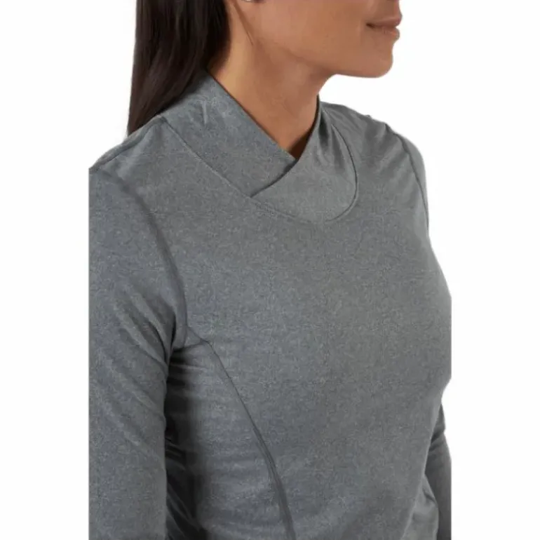 Agnes Ls Mock Neck Granite