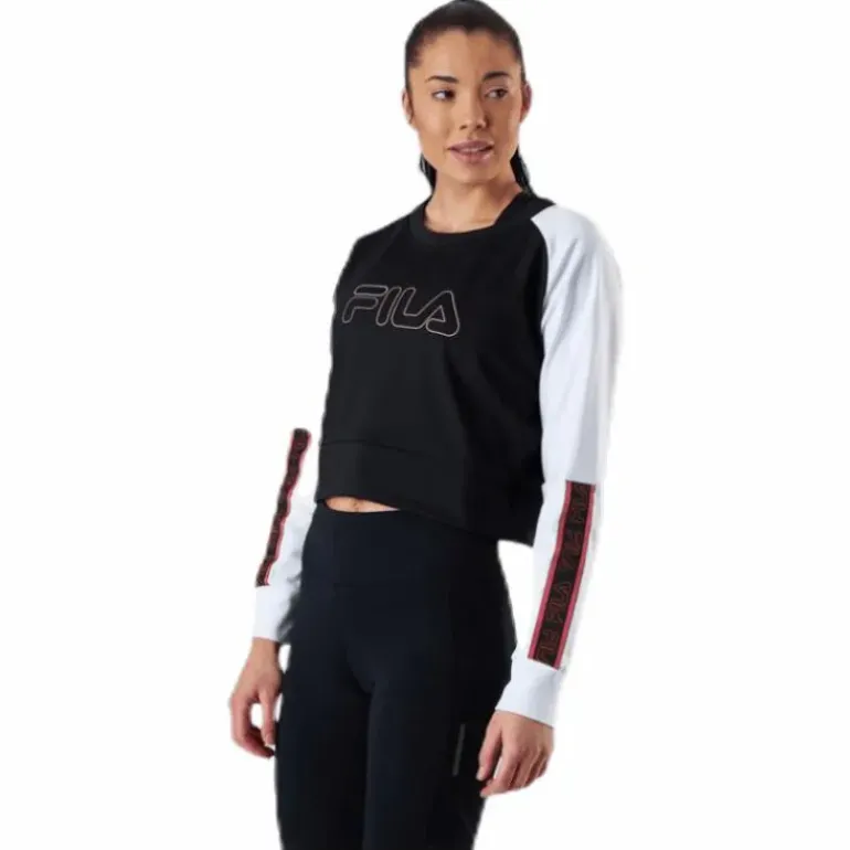 Ahuva Cropped Longsleeve Shirt Pink/Black