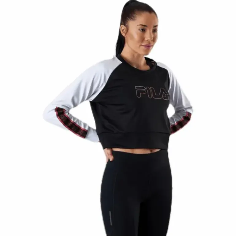 Ahuva Cropped Longsleeve Shirt Pink/Black