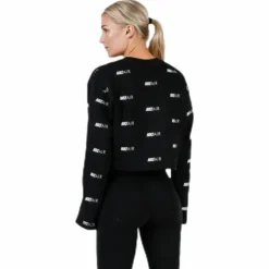Air AOP Fleece Crew White/Black