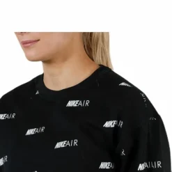 Air AOP Fleece Crew White/Black