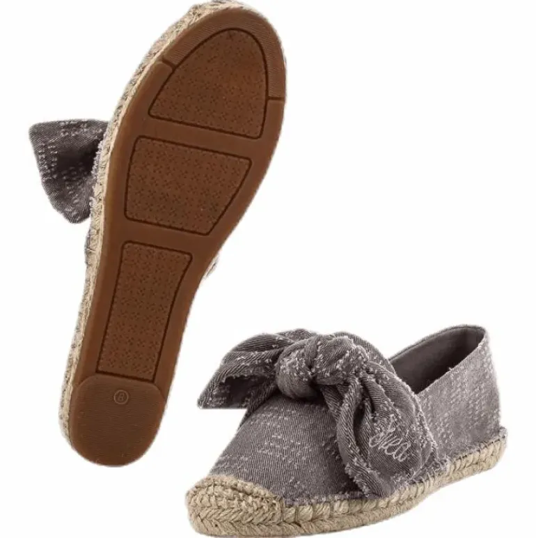 Amanda Knot Espandrillo Grey/Beige