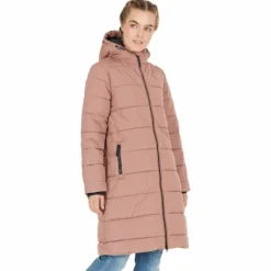 Amaretto W Long Puffer Jacket Cognac