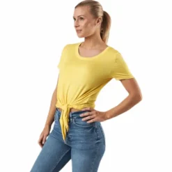 Arli S/S Knot Top Yellow