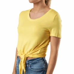 Arli S/S Knot Top Yellow
