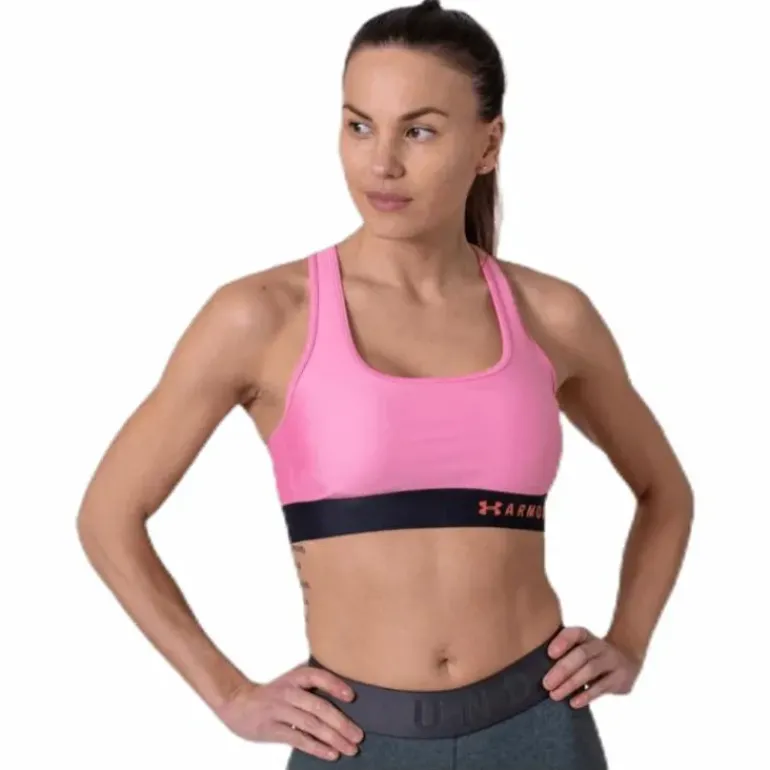 Armour Mid Crossback Bra Pink