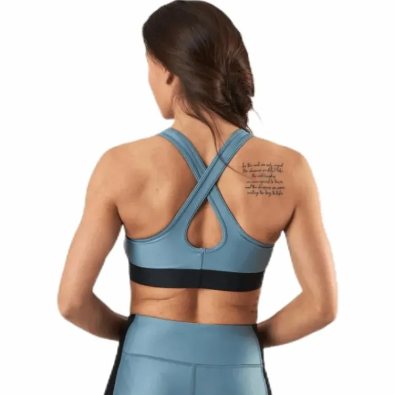 Armour Mid Crossback Bra Blue