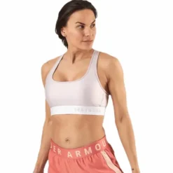 Armour Mid Crossback Bra Pink