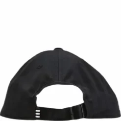 Baseball 3 Stripes Cap Cotton Twill Black / White / White