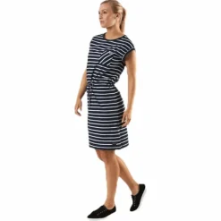 Bellevue Dress Blue/White