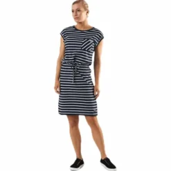 Bellevue Dress Blue/White