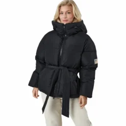 Beltet Short Padded Hood Jacke Black