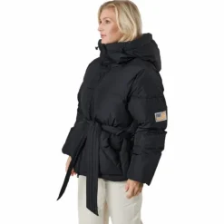 Beltet Short Padded Hood Jacke Black