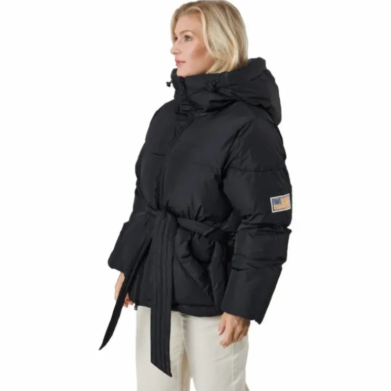 Beltet Short Padded Hood Jacke Black