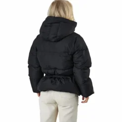 Beltet Short Padded Hood Jacke Black