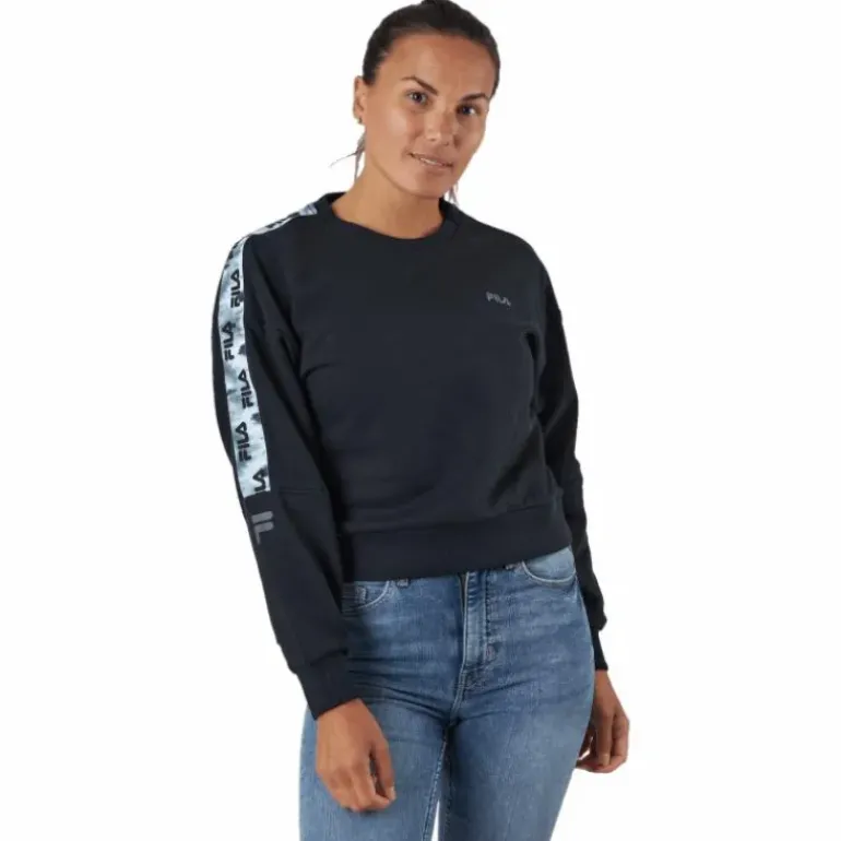 Bettens Cropped Crew Sweat 80001- Moonless Night