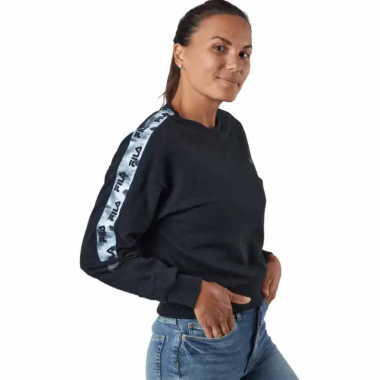Bettens Cropped Crew Sweat 80001- Moonless Night