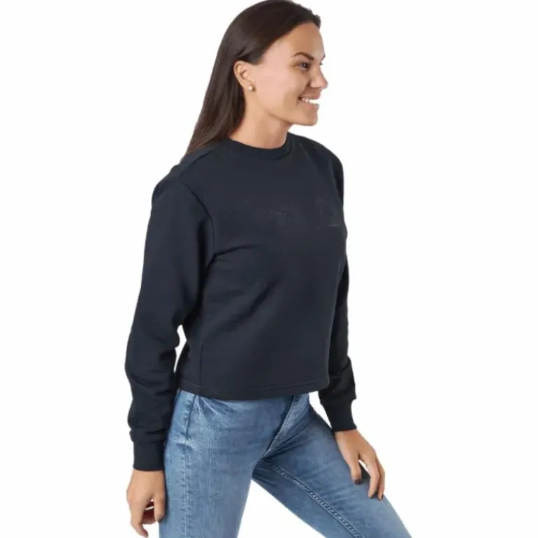 Bevaix Cropped Crew Sweat 80001 - Moonless Night