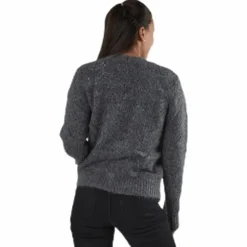 Bibi Ls Knit Cardigan Grey