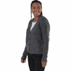Bibi Ls Knit Cardigan Grey