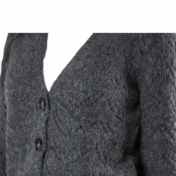 Bibi Ls Knit Cardigan Grey