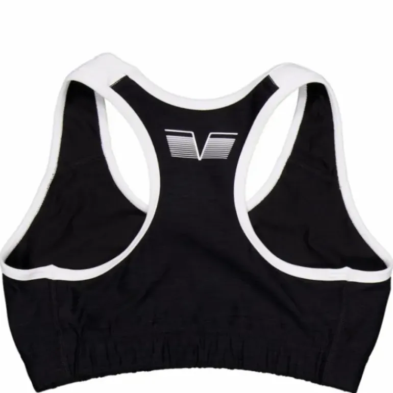 Black & White Swirl Sports Bra Black/white