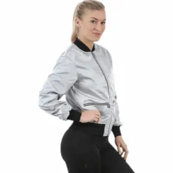 Blink Bomber Jacket Silver